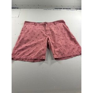 Atlantis Mens Performance Stretch Lobster Embroidered Shorts‎ Pink Coral W42